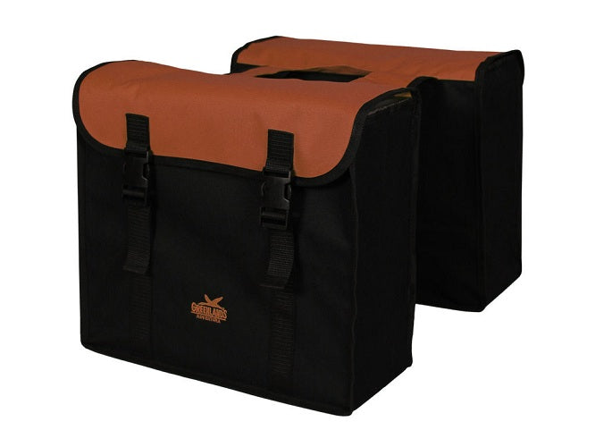 Greenlands dubbele fietstas 34 liter 37 x 33 x 14cm (2x) - zwart brique