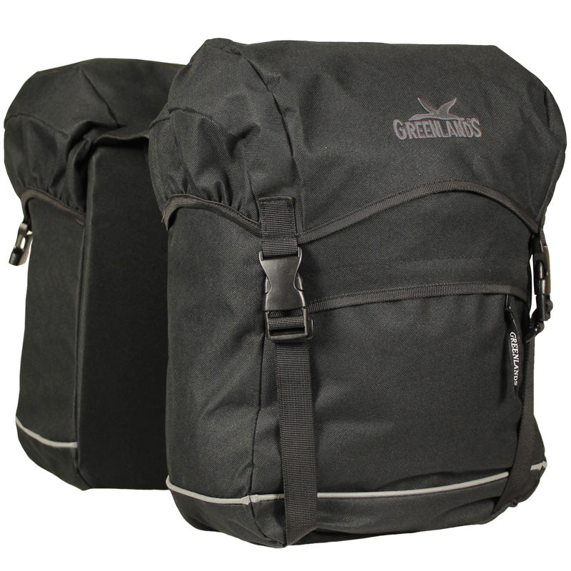 Greenlands dubbele fietstas travel bag 40 liter 30 x 37 x 17 (2x) - zwart