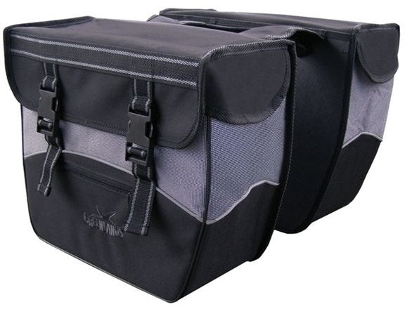 Greenlands dubbele fietstas 34 liter 35 x 31 x 16 cm (2x) - zwart wit