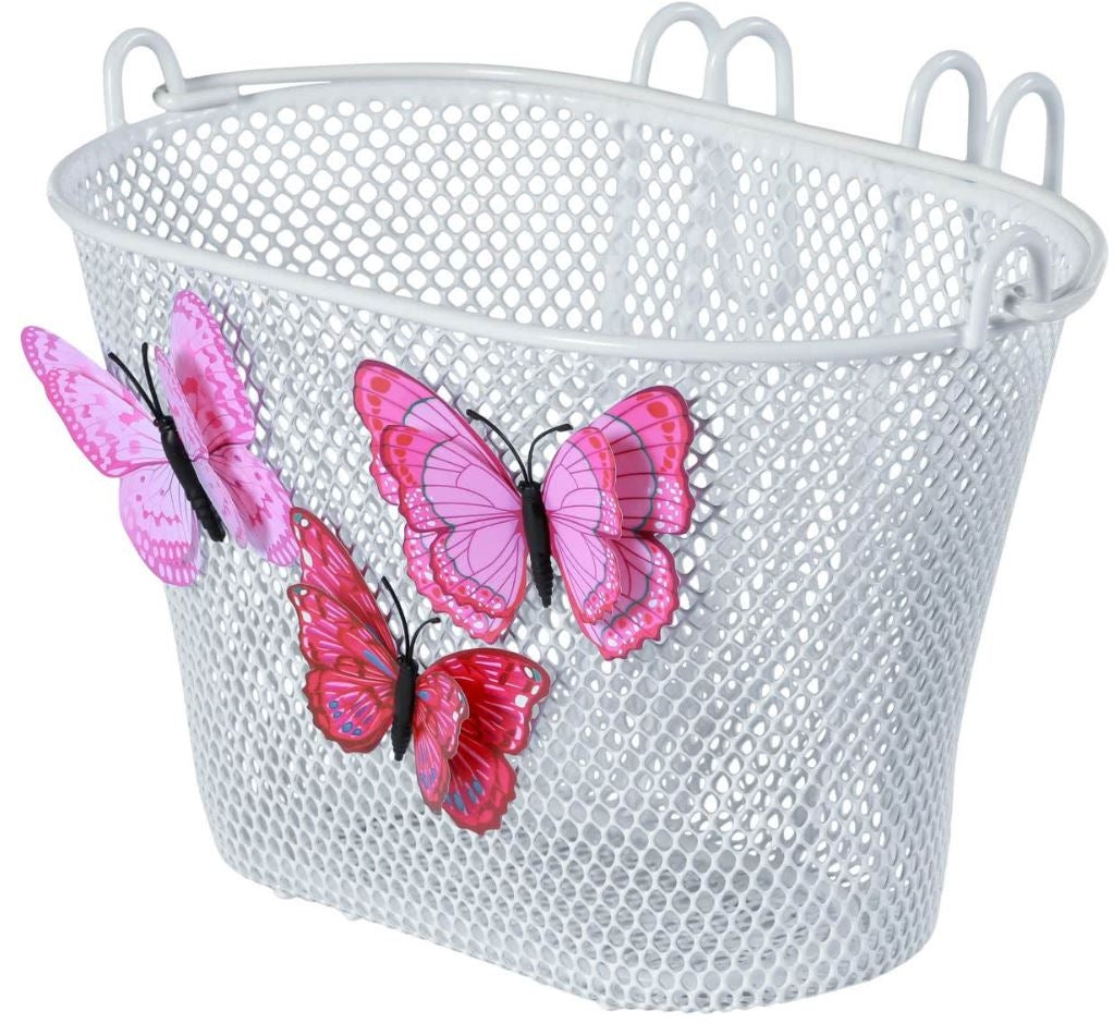 Basil Jasmin Butterfly - kinderfietsmand -  voorop of achterop - wit