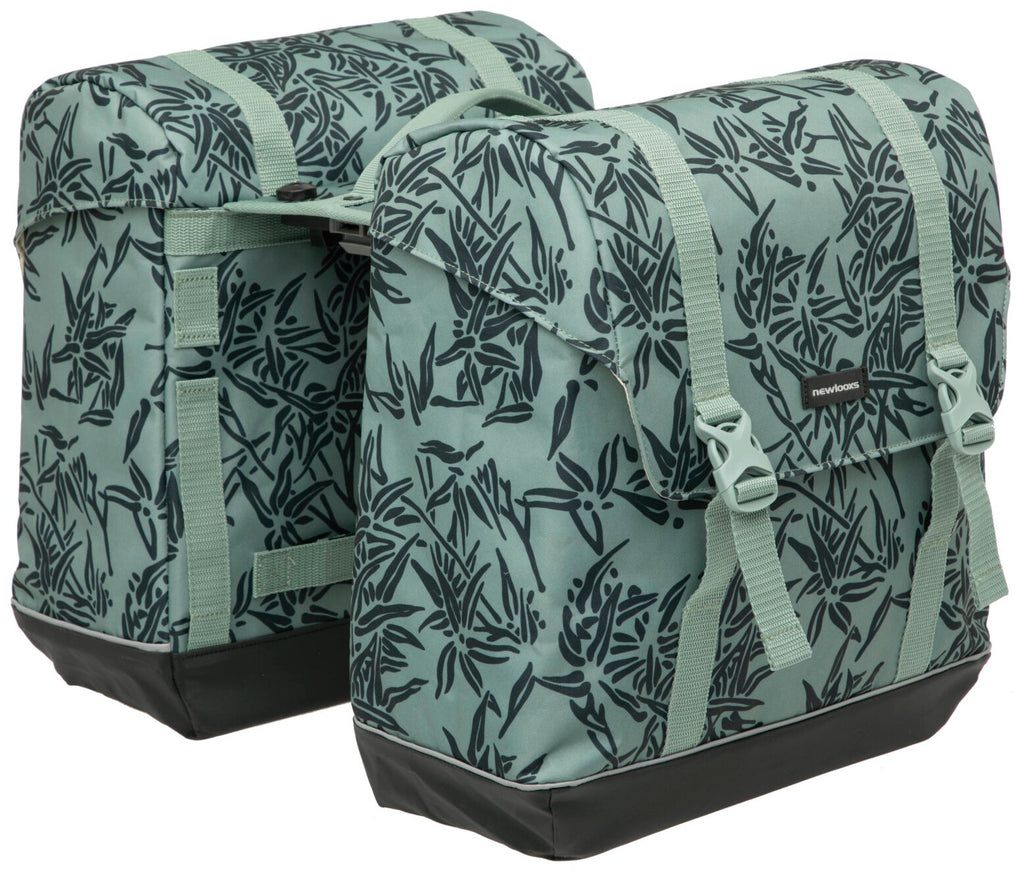 New Looxs Dubbele Fietstas Alba - MIK Bagagedrager - Waterafstotend - Bamboo Groen