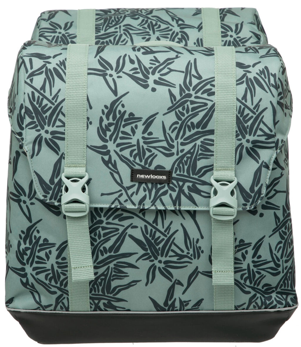 New Looxs Dubbele Fietstas Alba - MIK Bagagedrager - Waterafstotend - Bamboo Groen
