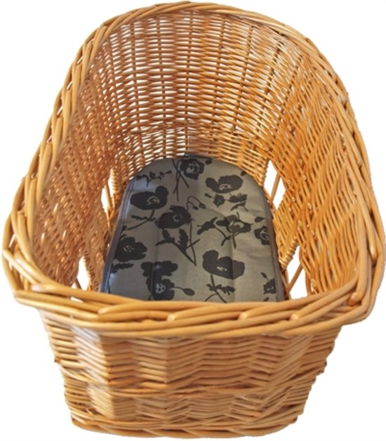 Basil Pasja - hondenfietsmand – large - 50 cm - achtermand – natural