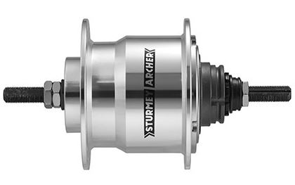 Ursus versnellingsnaaf 4 speed sturmey archer x-rf4 36 gaats - 170 mm aslengte - zilver