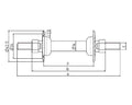 Marwi voornaaf 412 - 36 gaats - 100 mm inbouwbreedte - verchroomd