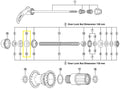Shimano afstandsbus links 8 mm