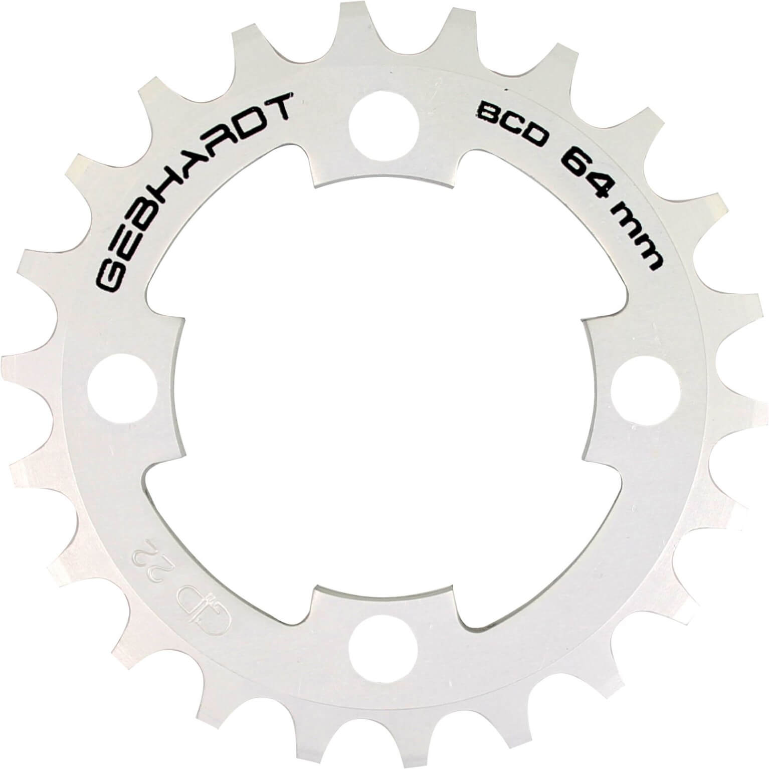 Gebhardt Kettingblad 22T 4-gaats zilver Shimano - Grijs