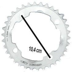 Gebhardt kettingblad 32t 4 gaats zilver