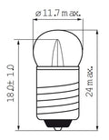 Bosma lamp 6v 0.05 e10 fiets achter