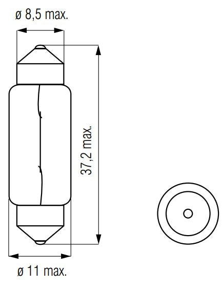 Bosma buislampje 12v 10w