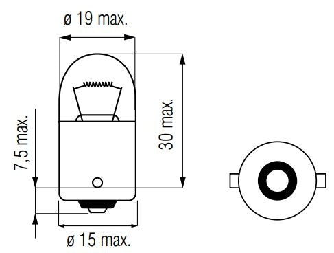 Bosma lamp 12v-21w ba15s