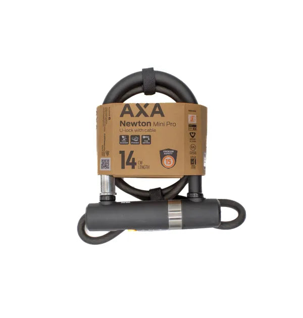 AXA newton mini pro u-lock + cable 10-100 art2**