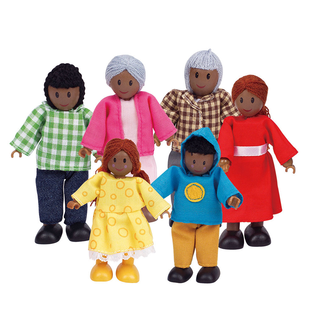 Hape poppenhuis familie afrikaans