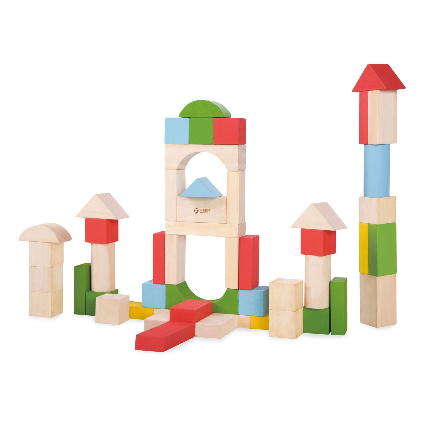 Classic world houten blokken junior, 50dlg.