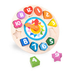 Classic world houten leerklok met vormen tic-tac, 15dlg.