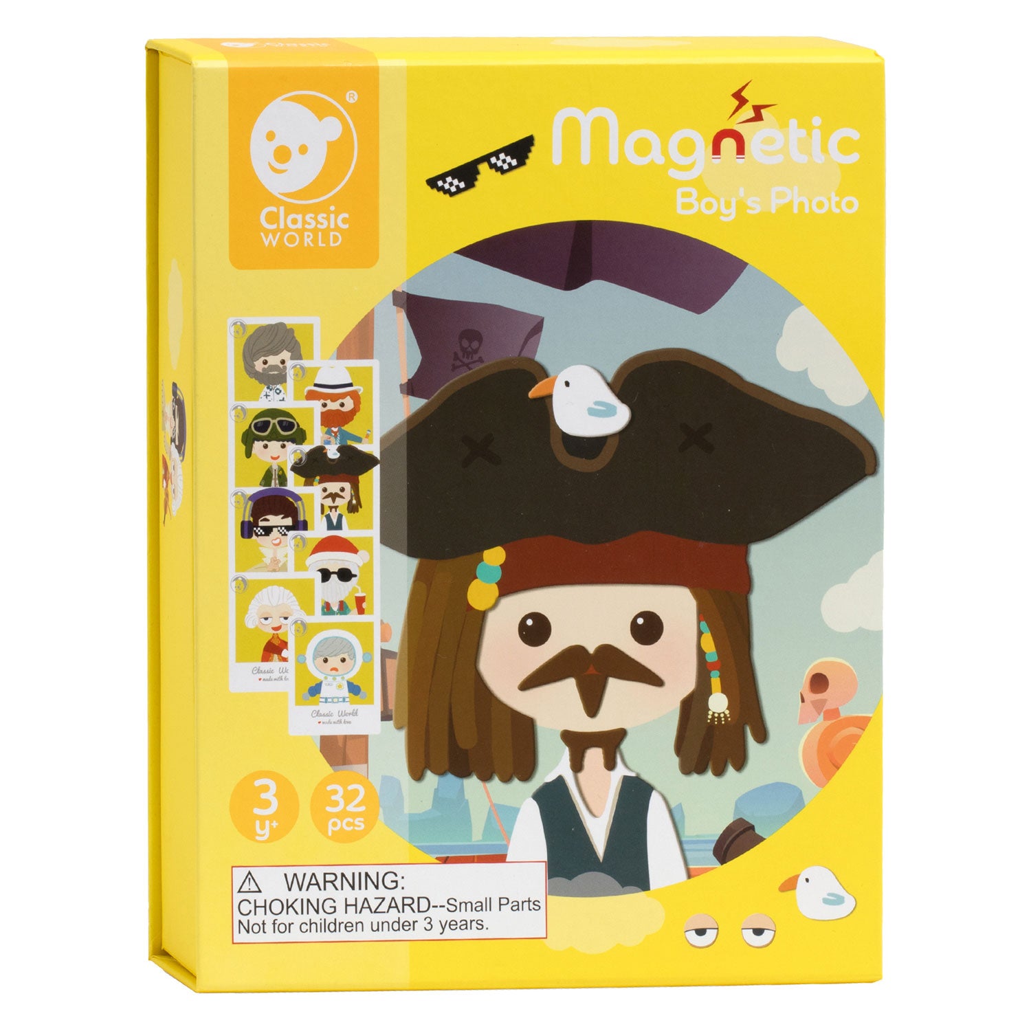 Classic world magneetkoffer gezichten