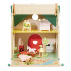 Classic world houten poppenhuisje met tuintje, 10dlg.
