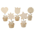 Creativ company versier je houten memoclip bloem, 10st.