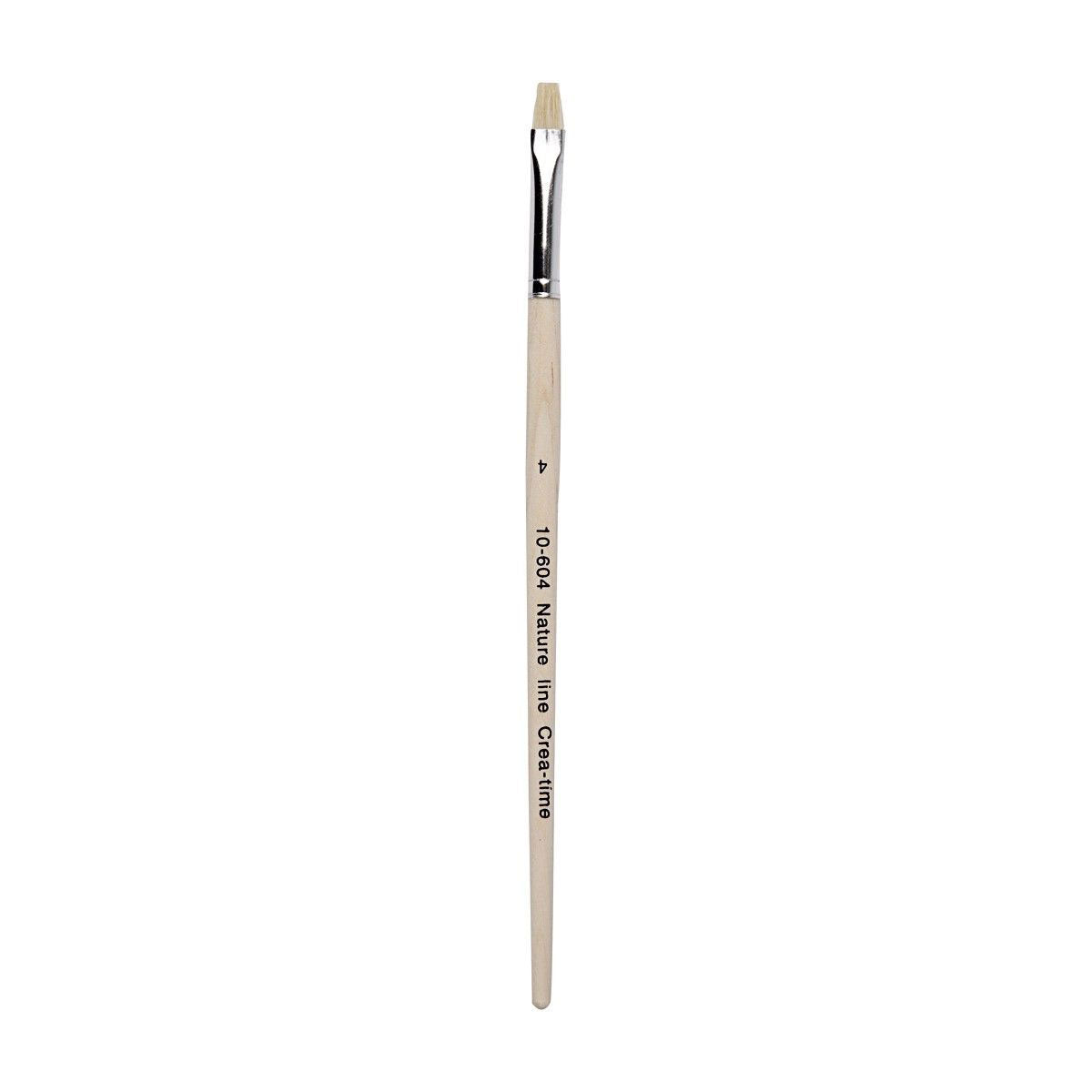 Nature line kwasten, afm 4, l: 18,5 cm, b: 7 mm, korte steel, 12 stuk 1 doos
