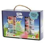 Silk clay set met gereedschap - 28 kleipotjes