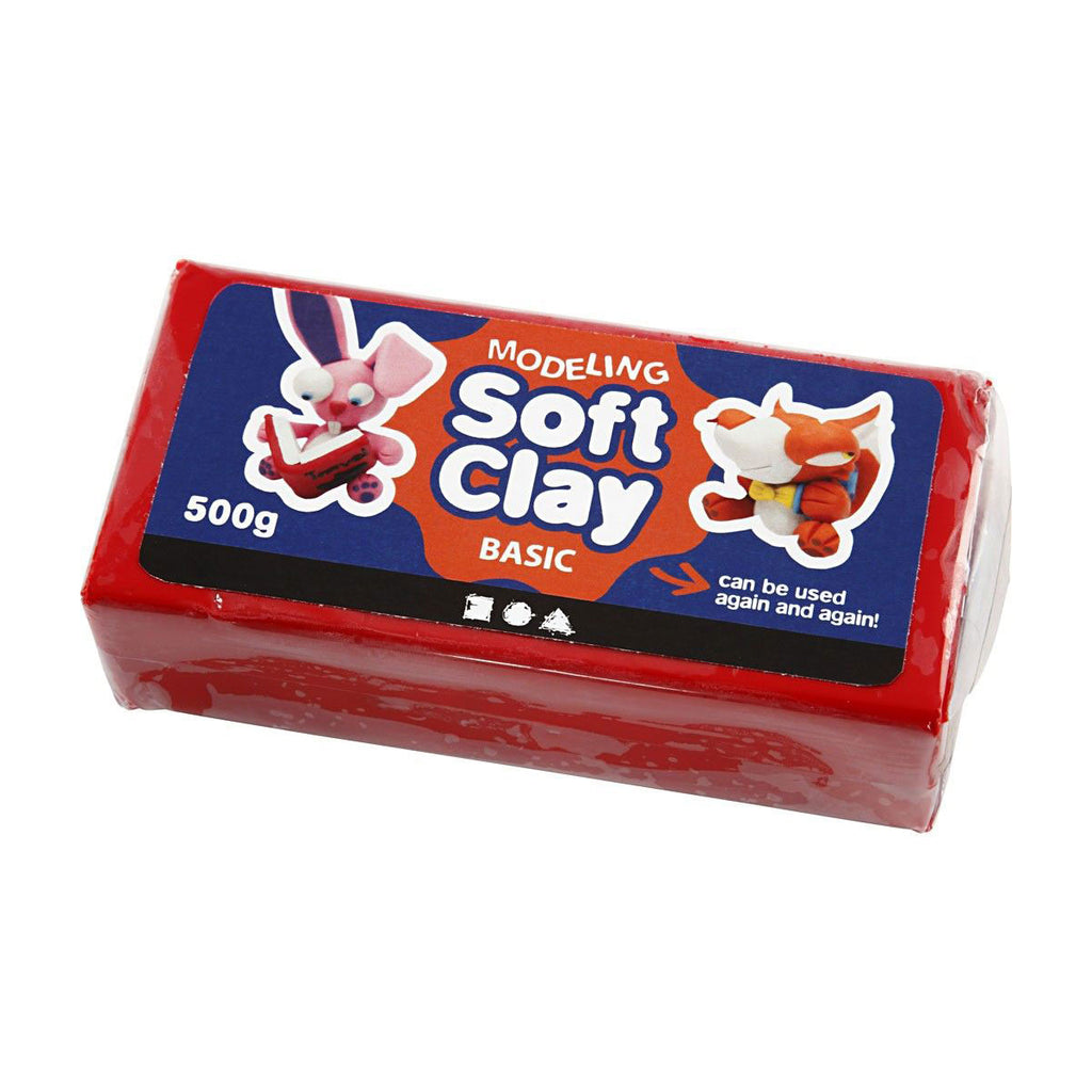 Creativ company zachte klei - rood, 500gr.