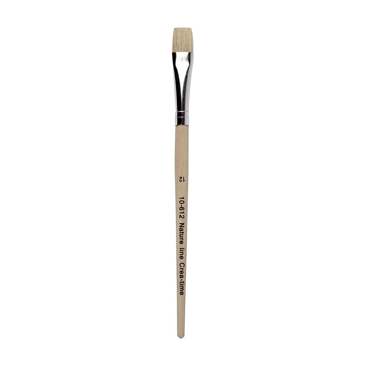 Creativ company nature line kwasten, afm 12, l: 19 cm, b: 11 mm, plat, 12 stuk 1 doos