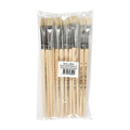 Creativ company nature line kwasten, afm 12, l: 19 cm, b: 11 mm, plat, 12 stuk 1 doos