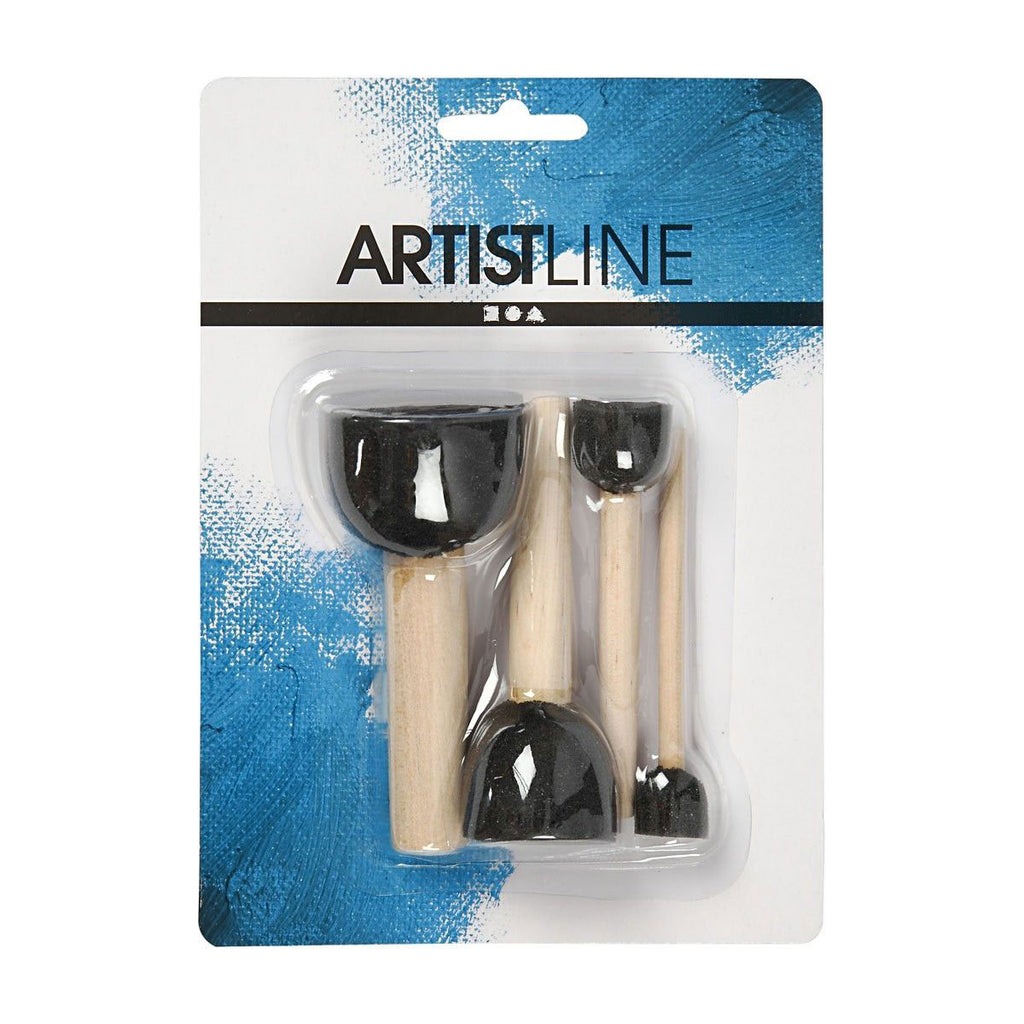 Creativ company foam tamponeerstokjes, d 13+20+25+35 mm, 4 stuk 1 doos