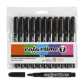 Colortime zwarte jumbo stiften, 12st.
