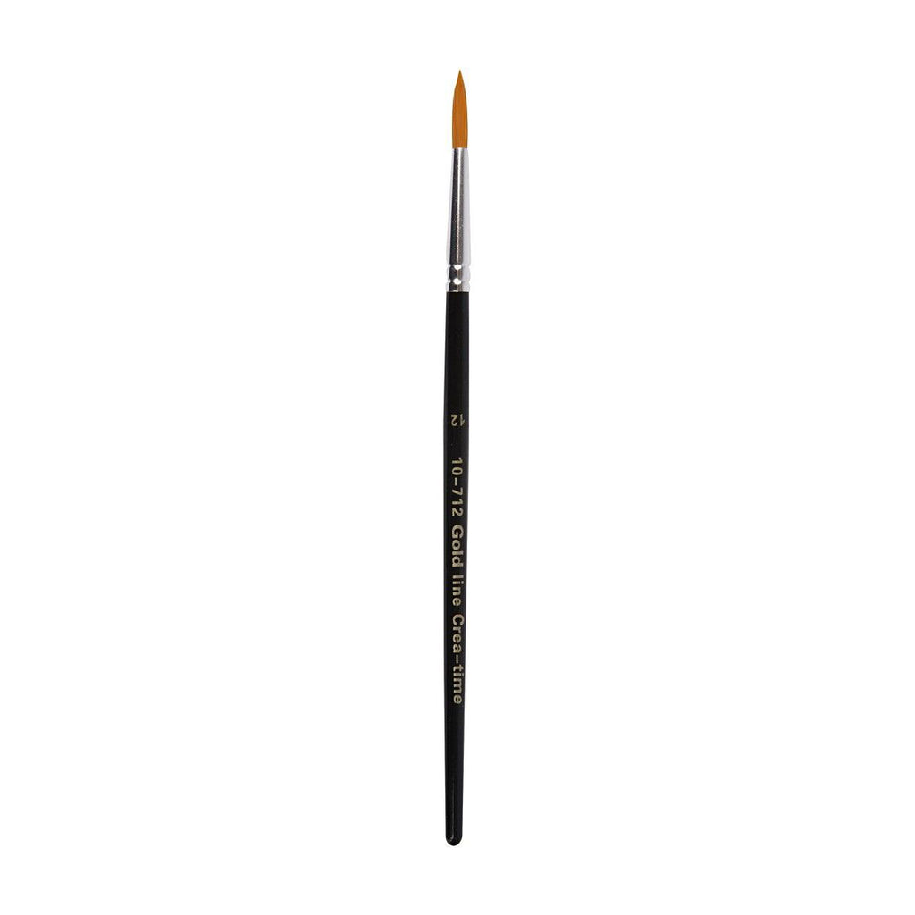 Gold line penselen, afm 12, l: 18,5 cm, b: 5 mm, rond, 6 stuk 1 doos