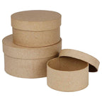 Creativ company ronde doosjes papier-maché, 3st.