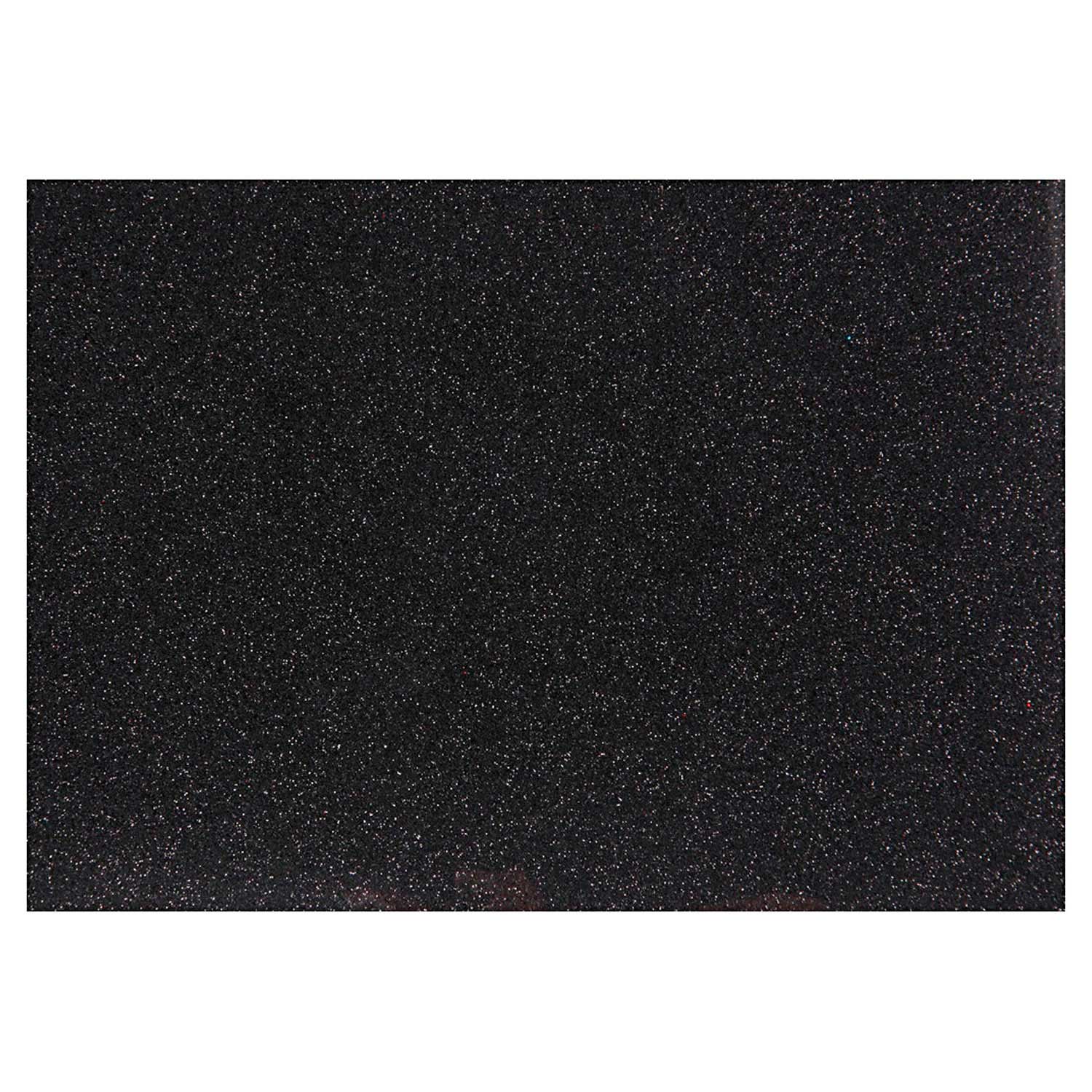 Creativ company opstrijkfolie glitter zwart, a5