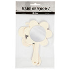 Creativ company versier je houten handspiegel, 2st. 14cm