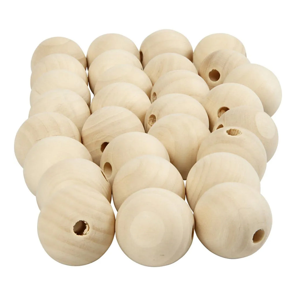 Creativ company houten kralen, ø 2cm, 200st.