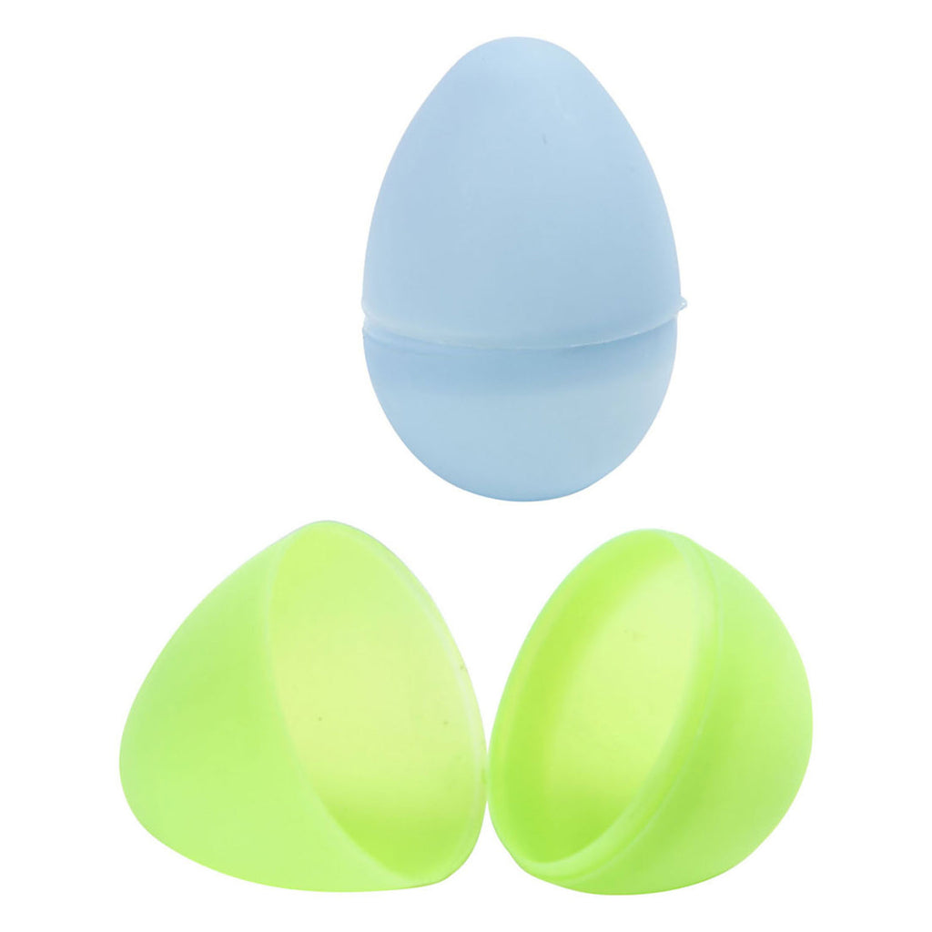 Creativ company plastic eieren gekleurd, 12st. 6cm