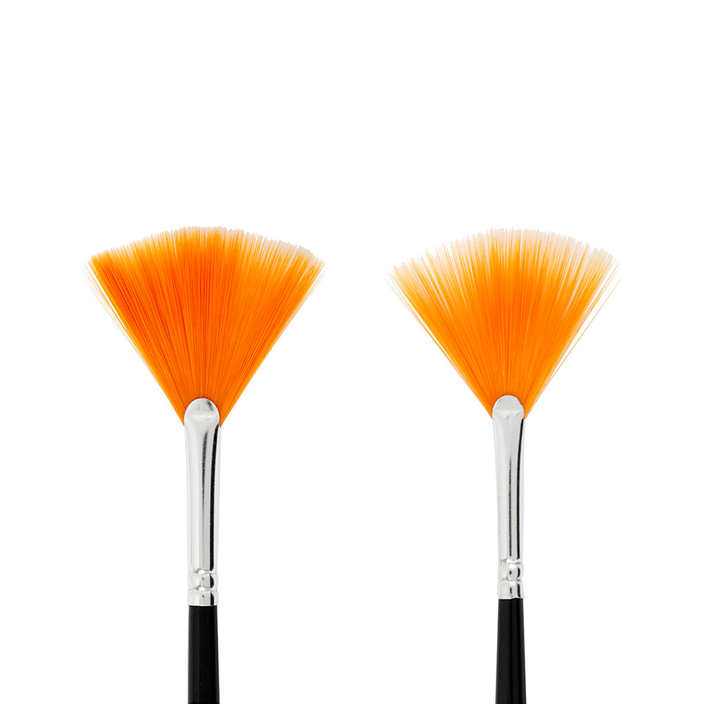 Creativ company gold line waaierpenselen, afm 4+8, l: 29-30 cm, b: 2-3 mm, waaier, 2 stuk 1 doos