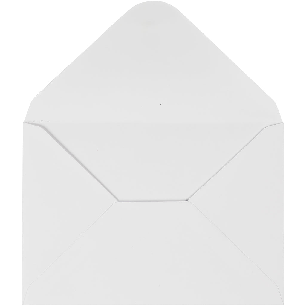 Creativ company enveloppen, afmeting envelop 11,5x16 cm, 110 gr, wit, 10 stuk 1 doos
