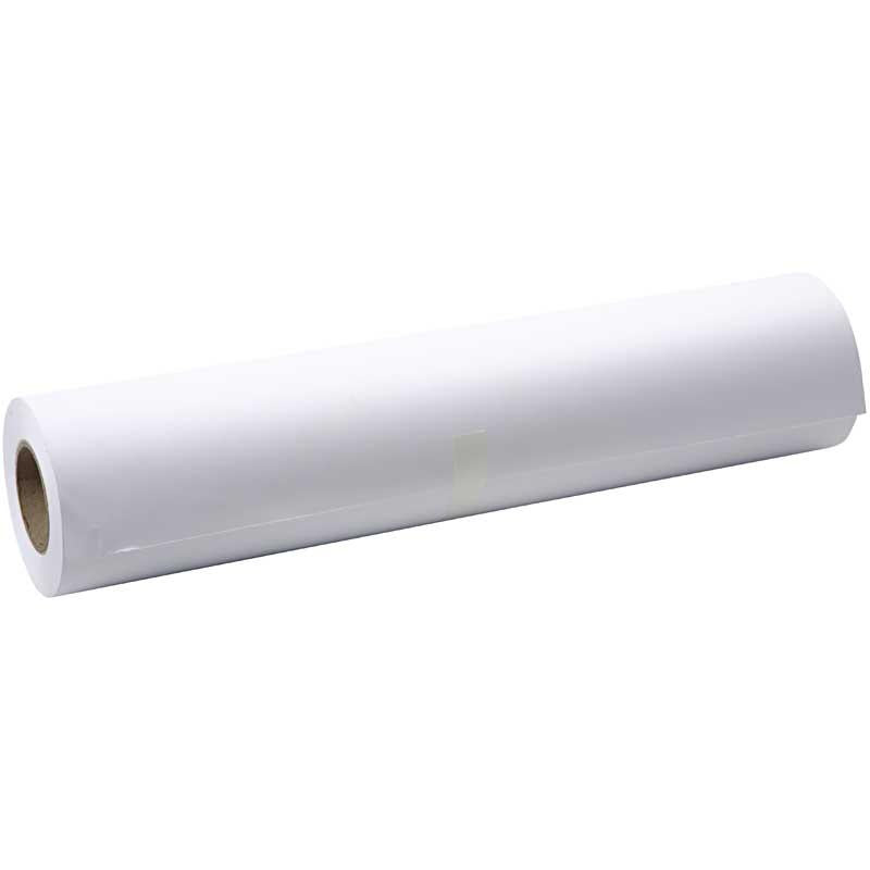 Tekenpapier op rol, b: 42 cm, 80 gr, wit, 50 m 1 rol