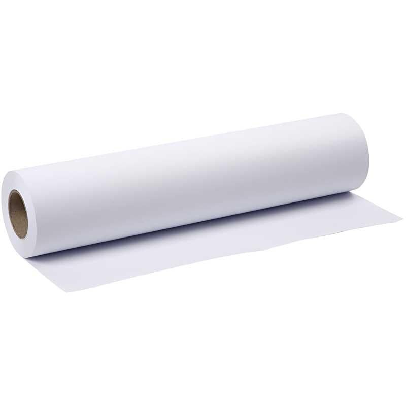 Tekenpapier op rol, b: 42 cm, 80 gr, wit, 50 m 1 rol