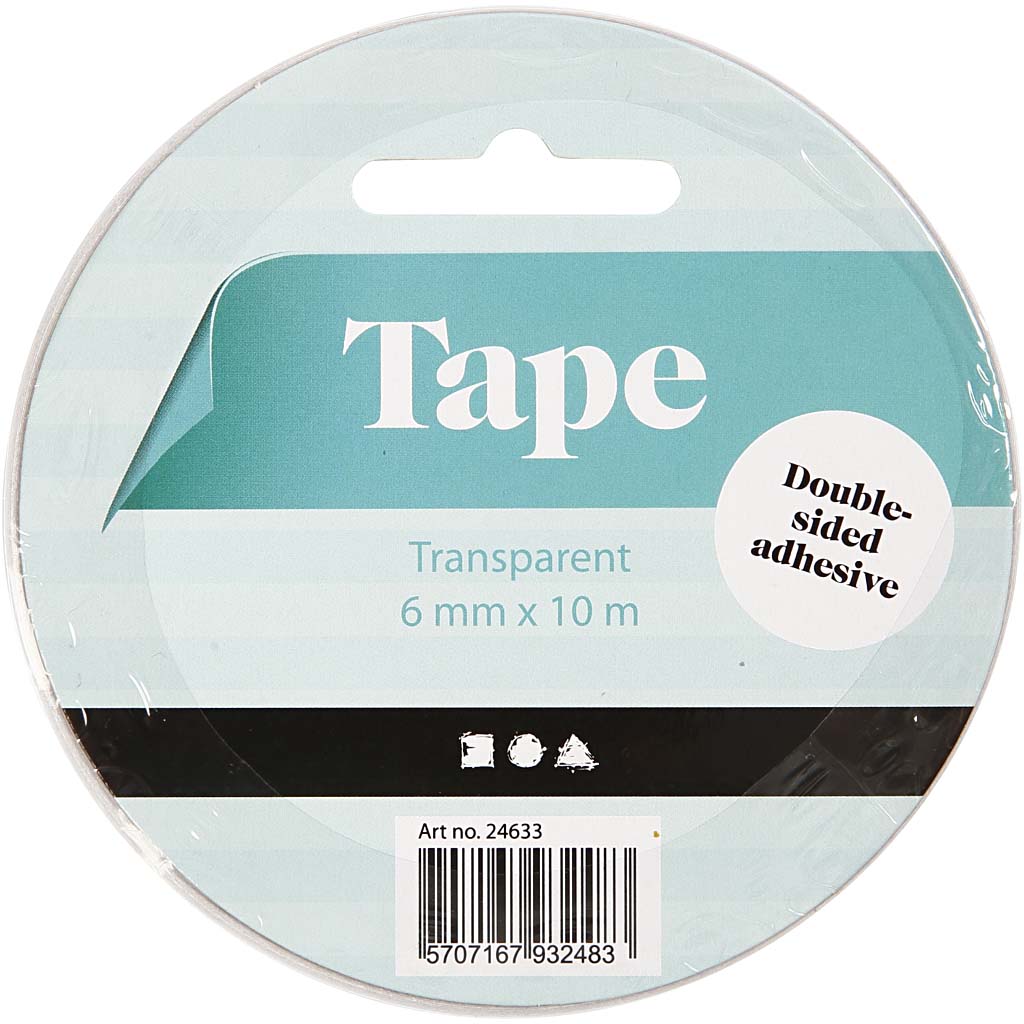 Creativ company dubbelzijdig plakband, b: 6 mm, 10 m 1 rol