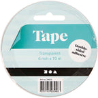 Creativ company dubbelzijdig plakband, b: 6 mm, 10 m 1 rol