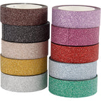 Creativ company glitter tape kleur,10st.