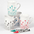 Creativ company glas- en porseleinstiften kleur, 4st.