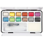 Pigment art art aqua aquarelverf metallic, 12 kleuren