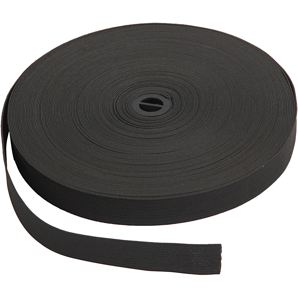 Creativ company elastiek dikte 20mm zwart, 25m