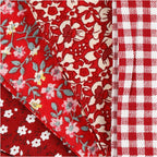 Creativ company patchwork stof rood 45x55cm, 4st.