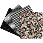 Creativ company patchwork stof zwart 45x55cm, 4st.