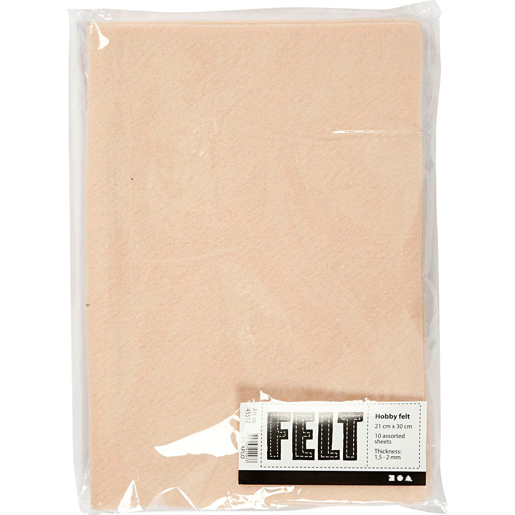 Creativ company hobbyvilt licht beige a4, 10 vellen