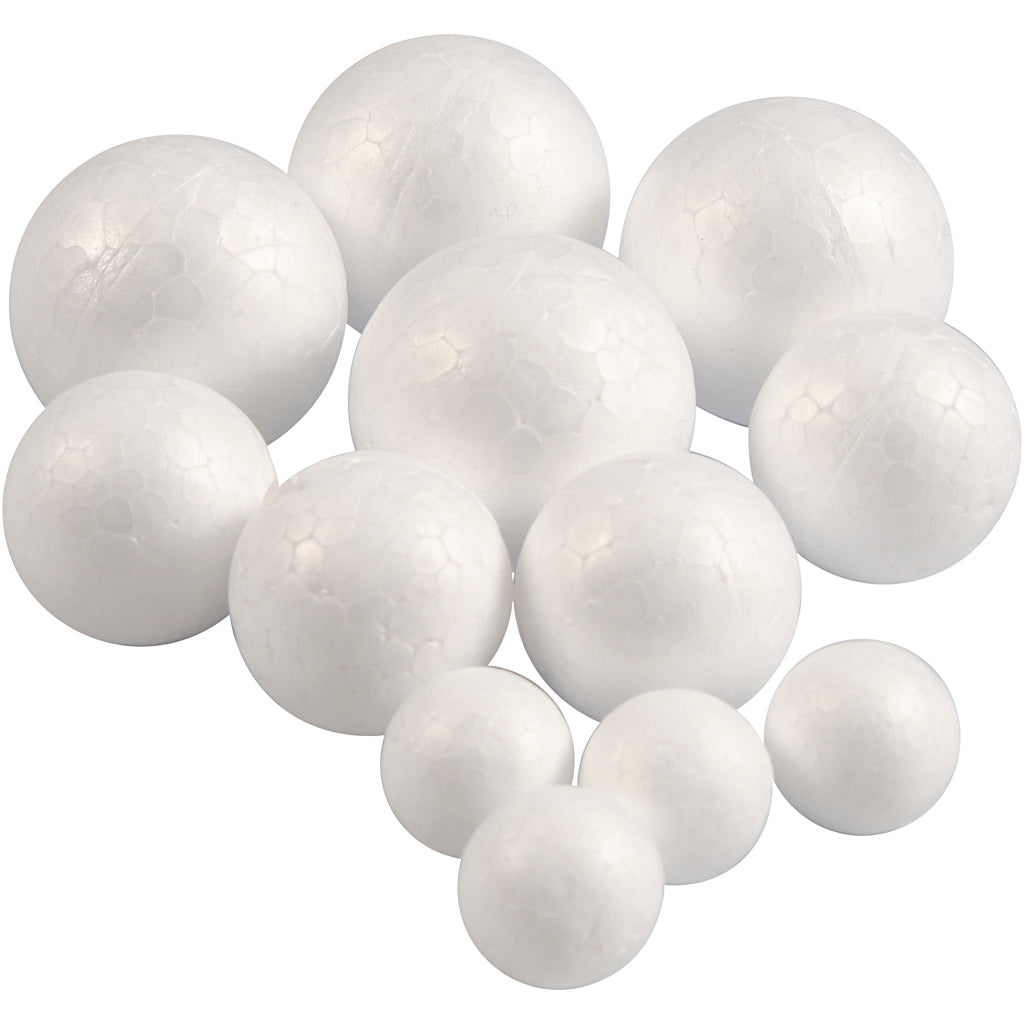 Creativ company styropor ballen wit, 12st.