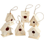 Creativ company vogelhuis hout 7cm, 6st.